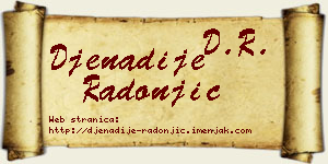 Đenadije Radonjić vizit kartica